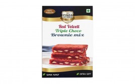 Pinza Naturals Red Velvett Triple Choco Brownie Mix  Box  380 grams